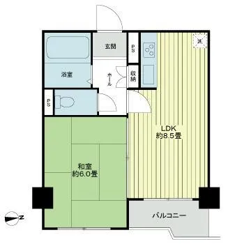 West Waseda Mansion - Floor Plan - ["Rectangle", "Font", "Parallel"]