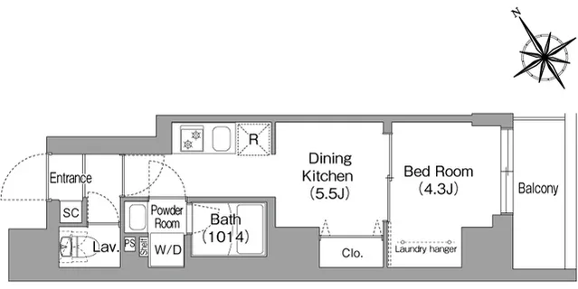 Comforia Liv Ueno - Floor Plan - ["Diagram"]