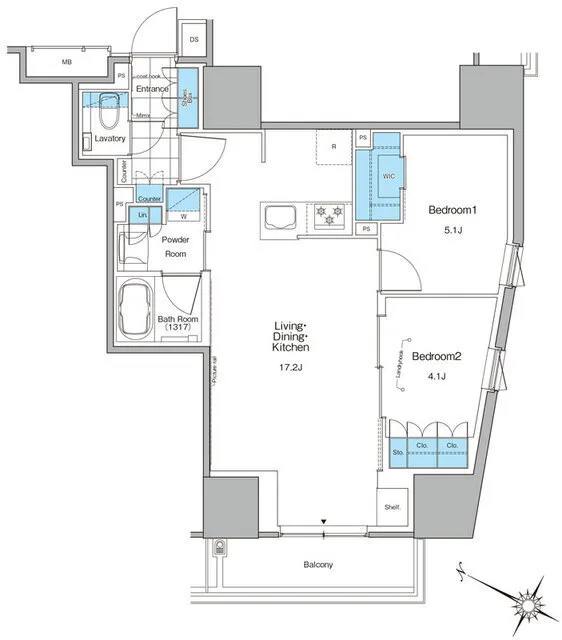 Lefon Progre Kita-Shinjuku - Floor Plan - ["Diagram", "Floor plan", "Plan"]