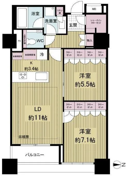 The Wangan Tower Rex Garden - Floor Plan - ["Floor", "Apartment", "Wood flooring"]