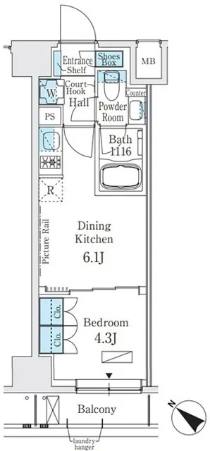 Beltroi Ningyocho - Floor Plan - []