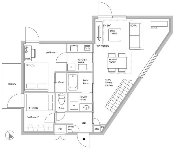 Hmlet Bunkyo Korakuen - Floor Plan - ["White", "Plan", "Schematic"]