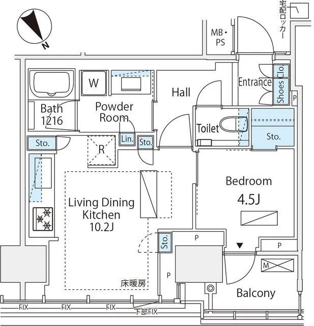 Proud Tower Shibaura - Floor Plan - ["Rectangle", "Product", "Font"]