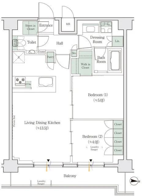 One Roof Residence Kameido - Floor Plan - ["White", "Diagram", "Plan"]