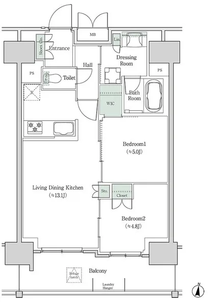 Brookside Residence Kiba - Floor Plan - ["Diagram", "Plan", "Floor plan"]