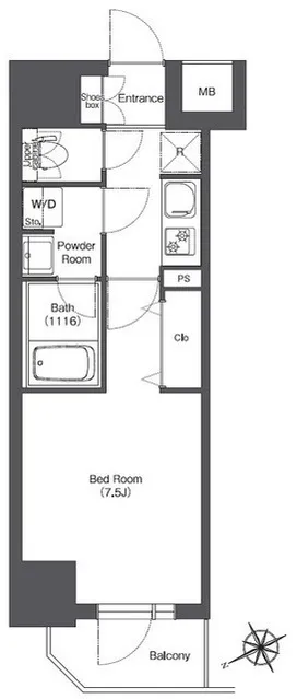 BPR Residence Monzen-Nakacho - Floor Plan - []