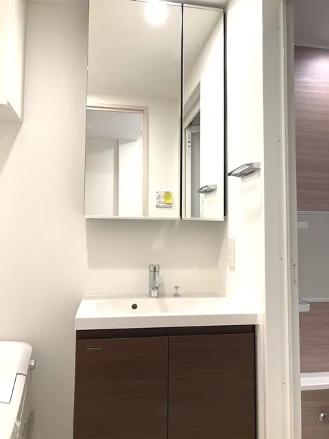 Bowflats Shinagawa Canal Side - Interior - ["Mirror", "Cabinetry", "Tap"]
