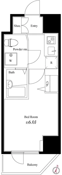 Harmony Residence Ikebukuro #003 - Floor Plan - ["White"]