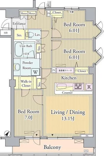 PRIME URBAN Higashinakano COURT - Floor Plan - ["Product", "Rectangle", "Schematic"]