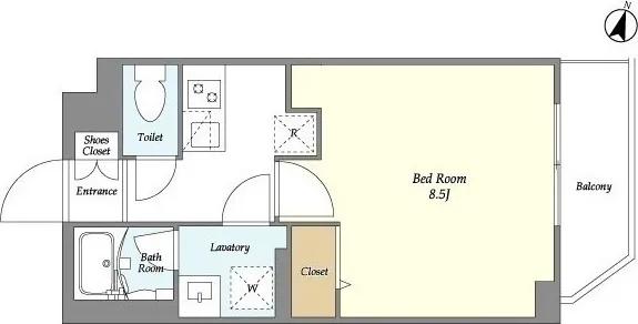 Terrace Miele Bunkyo Yayoi - Floor Plan - ["Rectangle", "Parallel", "Plan"]