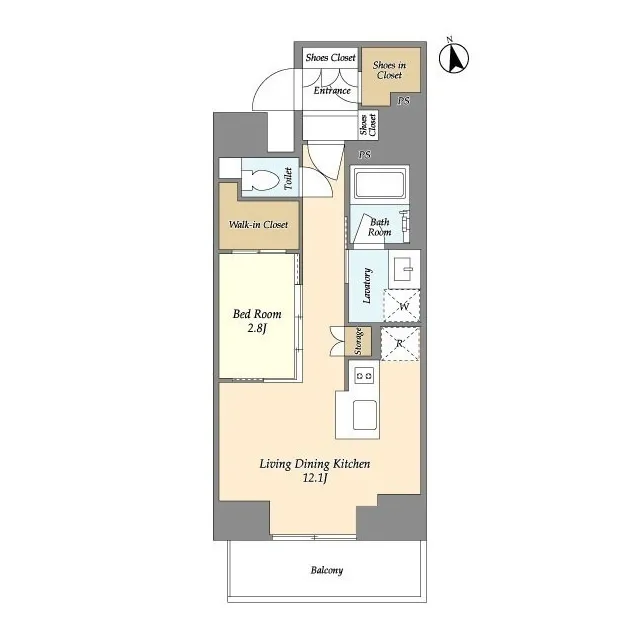 Primal Nihonbashi Bakurocho - Floor Plan - ["Rectangle", "Font", "Parallel"]