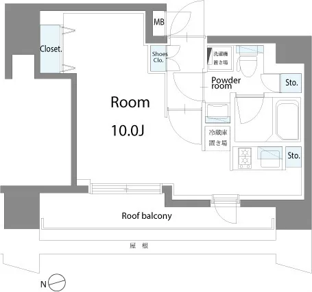 Concieria Tokyo Kiba Station Front - Floor Plan - ["White", "Diagram", "Floor plan"]