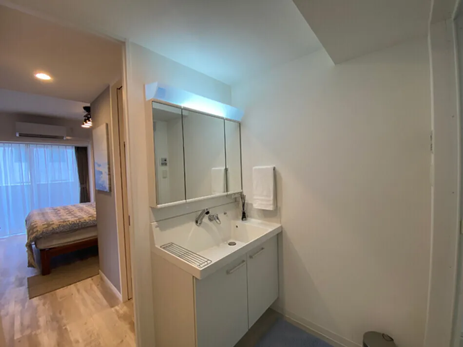 Stage First Suidobashi - Interior - ["Mirror", "Tap", "Cabinetry"]