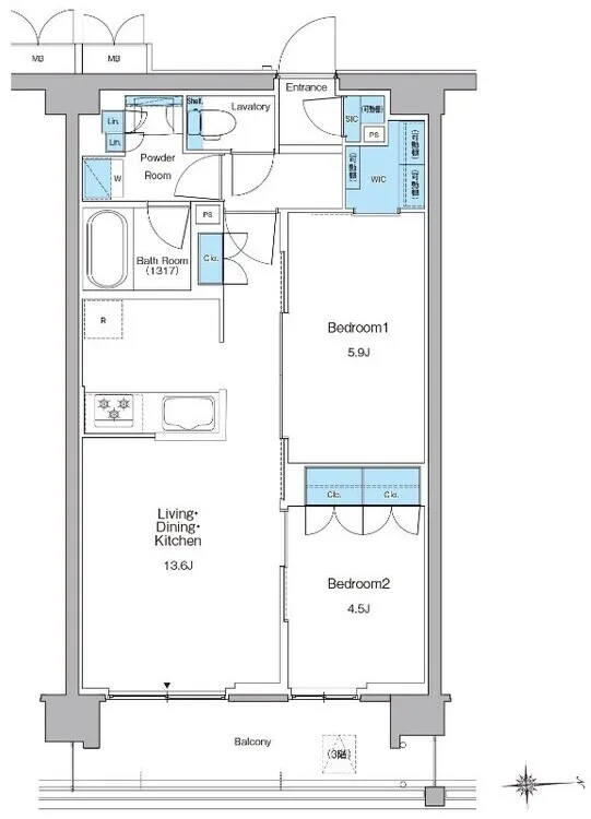 Le Fone Progre Takadanobaba North - Floor Plan - ["Floor plan", "Diagram", "Plan"]