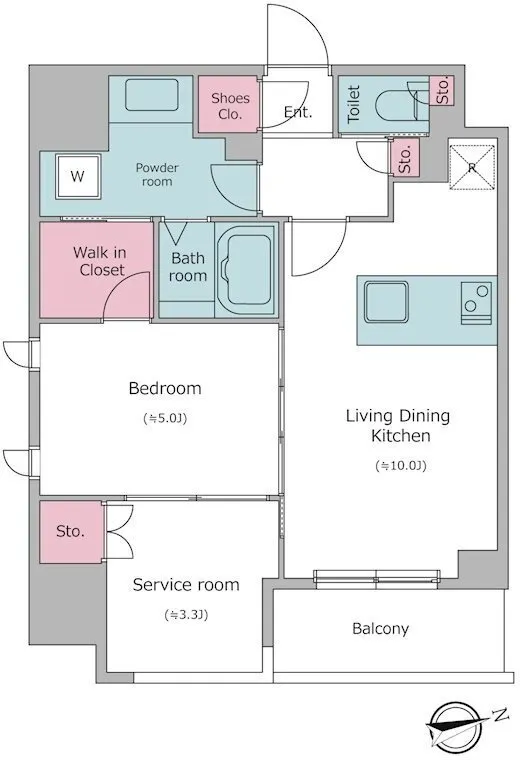 Residia Omori II - Floor Plan - ["White", "Diagram", "Floor plan"]