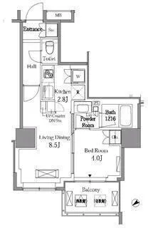 RESIDIA Tower Meguro Fudomae - Floor Plan - ["Diagram", "Floor plan", "Plan"]