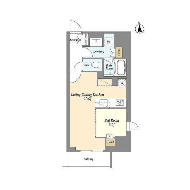 La Sante Ueno - Floor Plan - ["Rectangle", "Parallel", "Font"]
