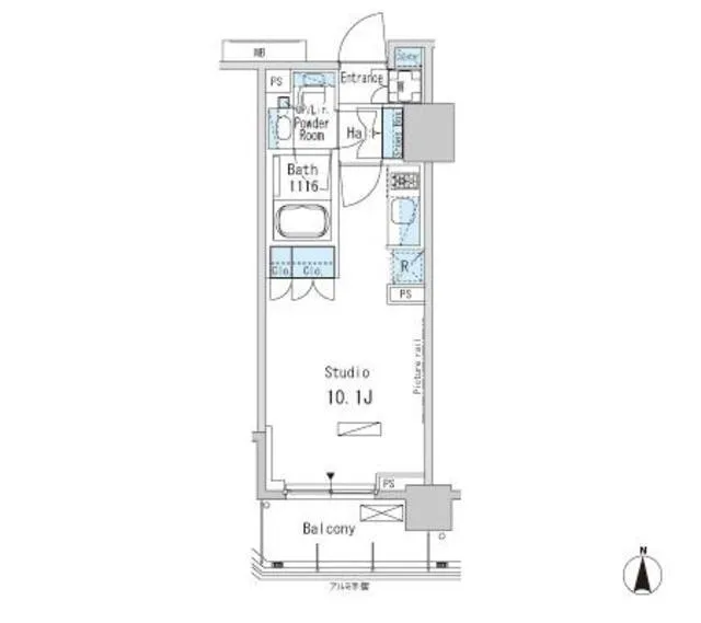 Park Axis Kamata Station Gate - Floor Plan - ["Rectangle", "Font", "Parallel"]