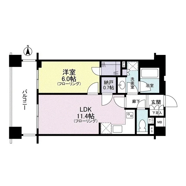 Claire Homes Shinjuku Hyakunincho - Floor Plan - ["Rectangle", "Font", "Parallel"]