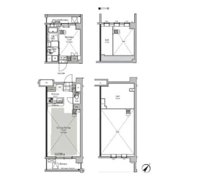 Park Cube Nishigahara Stage - Floor Plan - ["Plan", "Line", "Schematic"]
