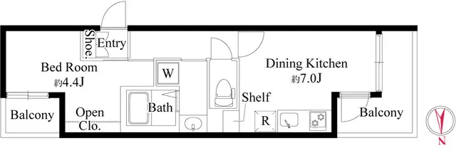 False Class Takadanobaba - Floor Plan - []