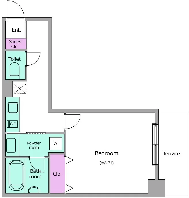 Residia Shinkawa  - Floor Plan - ["White"]