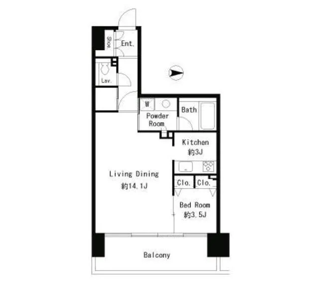 Park Cube Higashishinagawa - Floor Plan - ["Floor plan", "Text", "Diagram"]