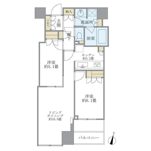 Osaki West City Towers WEST - Floor Plan - ["Schematic", "Rectangle", "Parallel"]