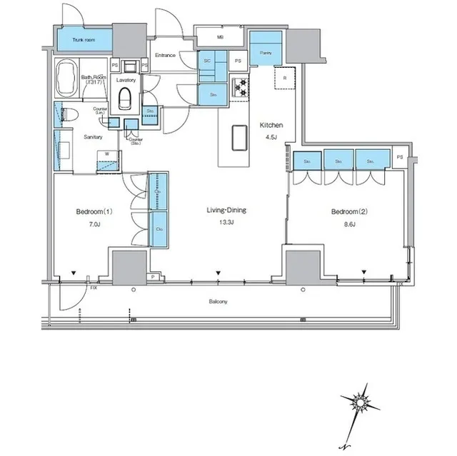 LEFONT PROGRESS SHIBUYA HILLTOP - Floor Plan - ["Schematic", "Parallel", "Rectangle"]