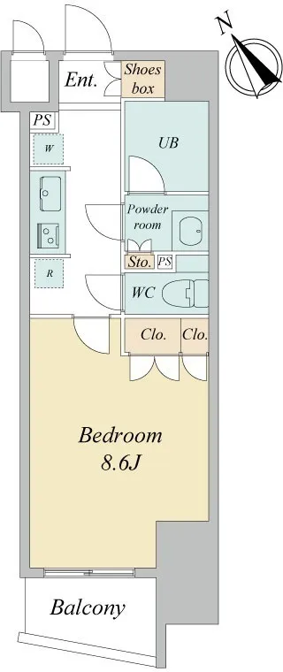 Duo Stage Korakuen - Floor Plan - ["Tile Flooring"]