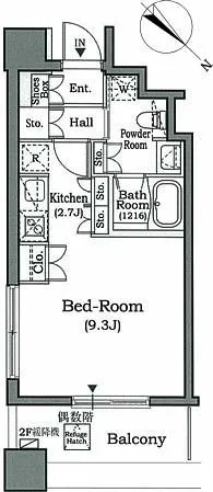 Horizon Place Akasaka - Floor Plan - ["Rectangle", "Font", "Line"]