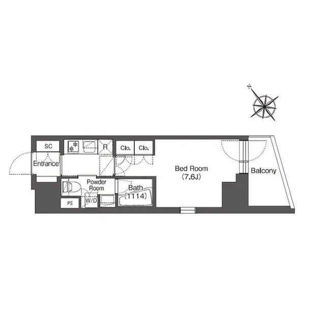 Comforia Higashioi I - Floor Plan - ["Rectangle", "Parallel", "Font"]