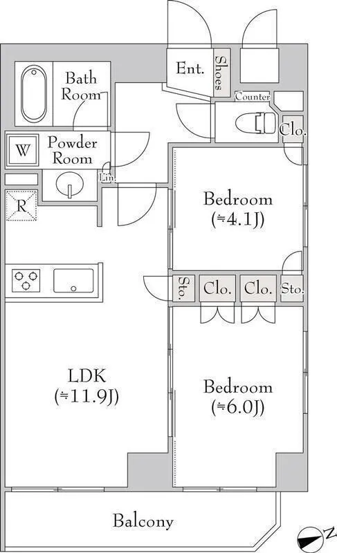 Canvas Itabashi - Floor Plan - ["White"]