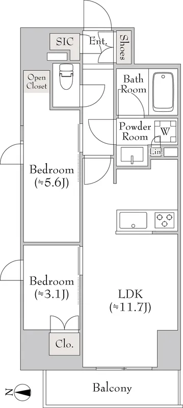 Lumiec Kinshicho - Floor Plan - []