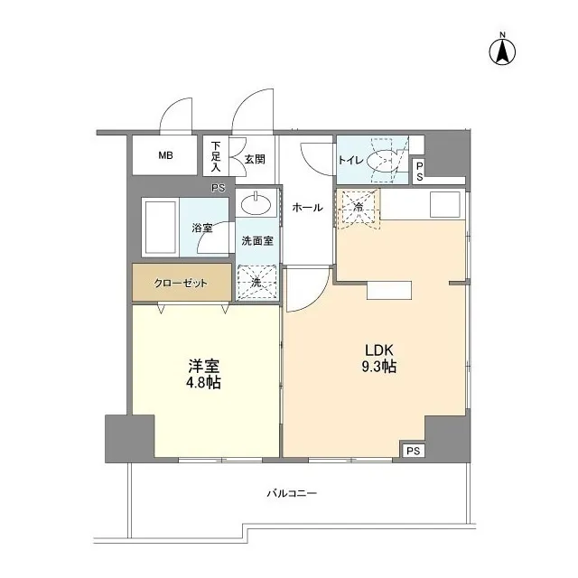 ONE ROOF FLAT TOGOSHI - Floor Plan - ["Rectangle", "Schematic", "Parallel"]