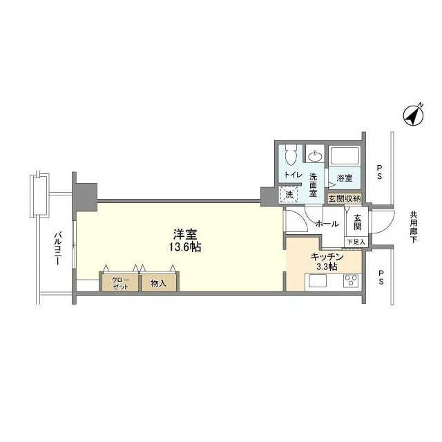 Tornale Nihombashi Hamacho - Floor Plan - ["Rectangle", "Schematic", "Font"]