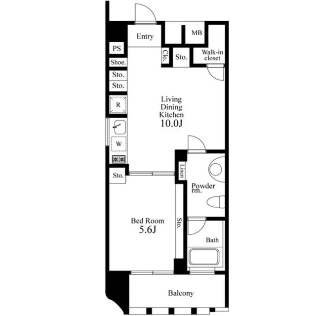 Primal Shinjuku Wakamatsucho - Floor Plan - ["Rectangle", "Font", "Parallel"]