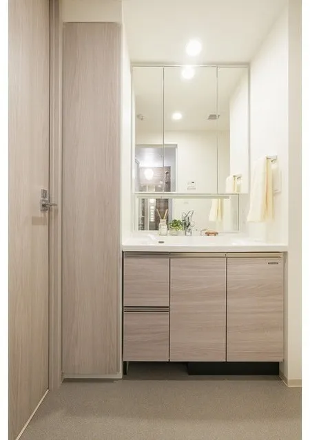 BPR Residence Oshima - Interior - ["Flooring", "Wood", "Bathroom cabinet"]
