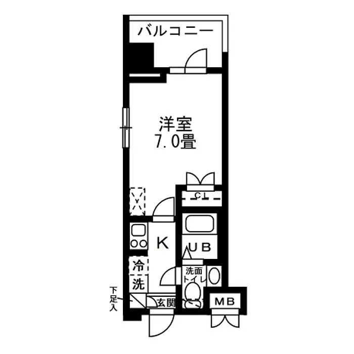 RESIDIA Kinshicho - Floor Plan - ["Rectangle", "Parallel", "Font"]