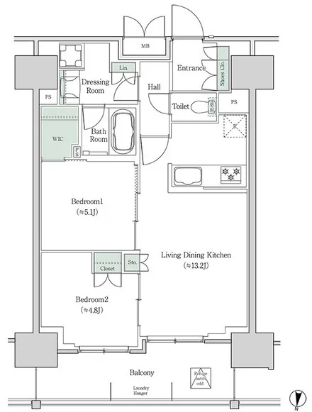Brookside Residence Kiba - Floor Plan - ["White", "Plan", "Diagram"]