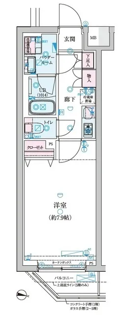 Genovia Shin-Nakano Sky Garden - Floor Plan - ["Text", "Floor plan", "Line"]