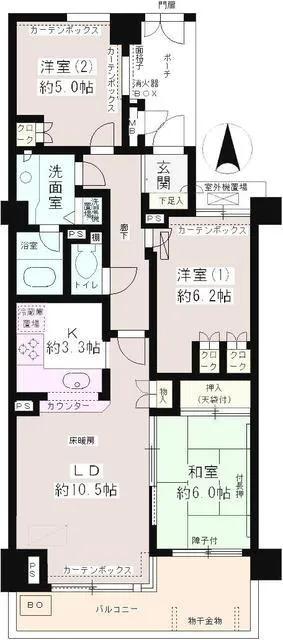 Park Heim Nakanosakaue - Floor Plan - ["Text", "White", "Line"]