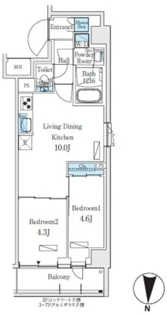 Prime Bliss Honjo Azumabashi - Floor Plan - []