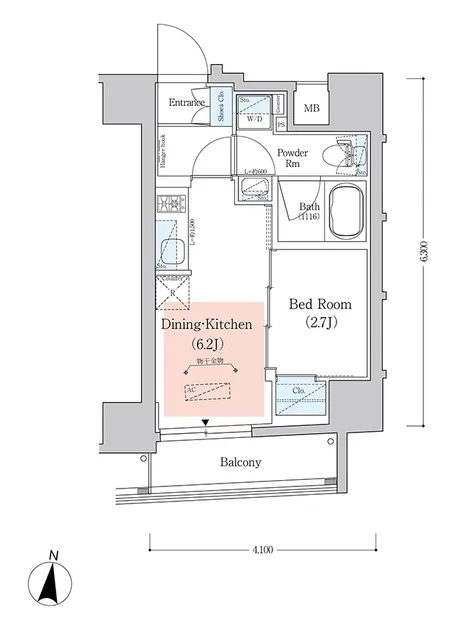 Urbanex Nishi Shinjuku II - Floor Plan - ["Product", "Schematic", "Rectangle"]