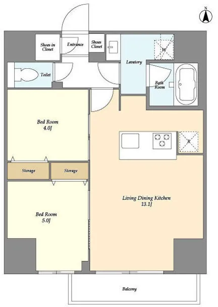 Clarita Nishi-Nippori - Floor Plan - ["Plan", "Diagram", "Floor plan"]