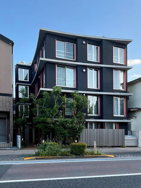 Apartment Kuro Sangenjaya - Exterior - ["Balcony", "Siding", "Window covering"]