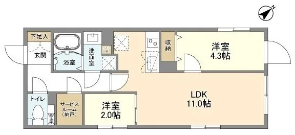 Well Square Senzoku - Floor Plan - ["Tile Flooring"]