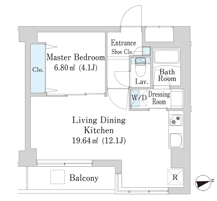Nishi-Shinjuku Forest Annex - Floor Plan - ["Rectangle", "Font", "Parallel"]