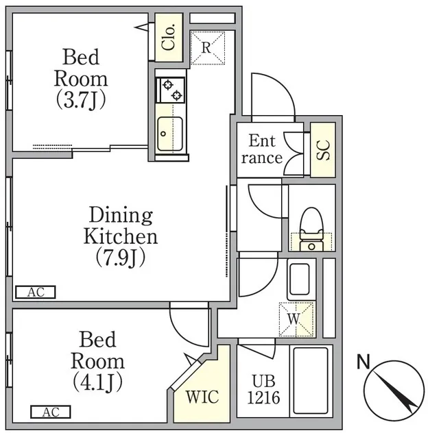 Zweite Kotake Mukaihara - Floor Plan - ["White", "Diagram", "Plan"]