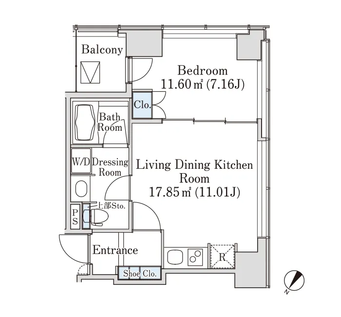 Platine Shinjuku Shintoshin - Floor Plan - ["Floor plan", "Text", "Diagram"]